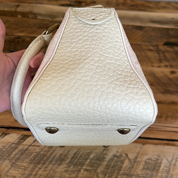 LV - Louis Vuitton Mini Lin Trapeze Baby Pink Canvas Handbag - Picture 6 of 16